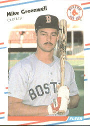 1988 Fleer Baseball Cards      354     Mike Greenwell